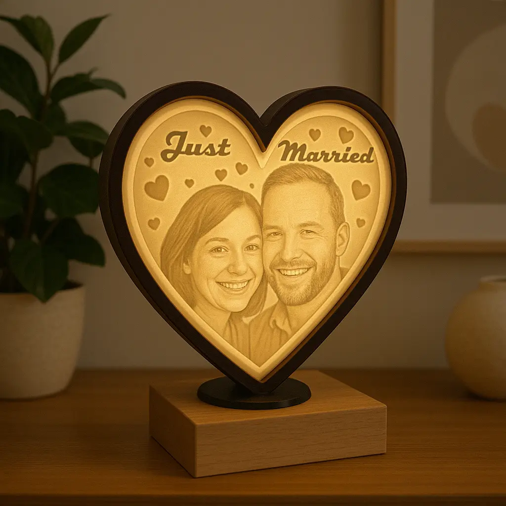 Close-up of a finished glowing lamp